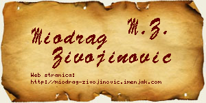 Miodrag Živojinović vizit kartica
